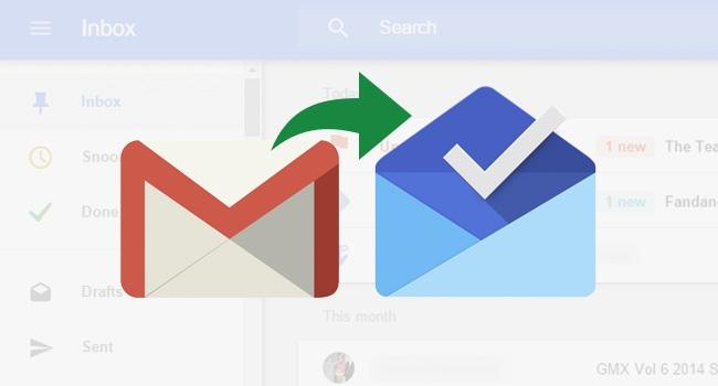 Redirecionar o Gmail para o Inbox - o que muda?