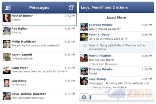 Facebook Messenger para BlackBerry