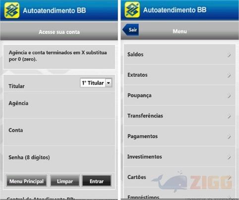 Banco do Brasil para Windows Phone