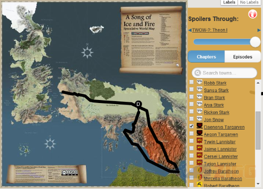 Mapa Interativo Game of Thrones