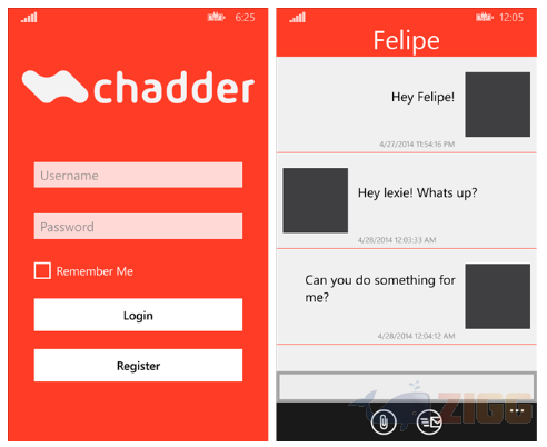 Chadder para Windows Phone