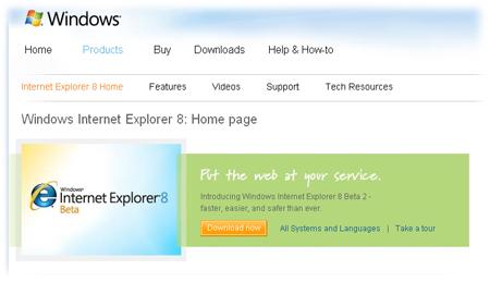 Microsoft lança nova versão do Internet Explorer 8