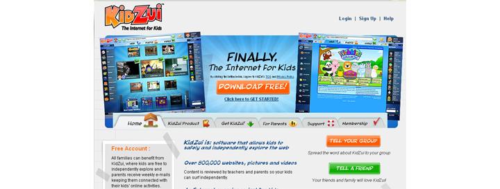 Kidzui, um navegador especial para crianças de de 3 a 12 anos