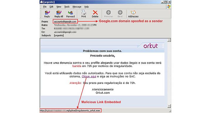 Aviso sobre cancelamento de perfil do Orkut espalha vírus
