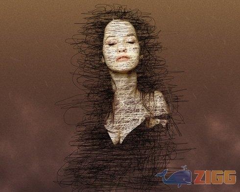 Criando uma foto com rabiscos 24 19 desenho rabiscado