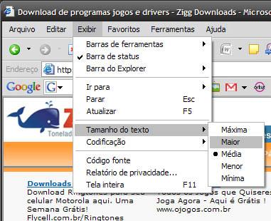 Aprenda a alterar o tamanho do texto no navegador