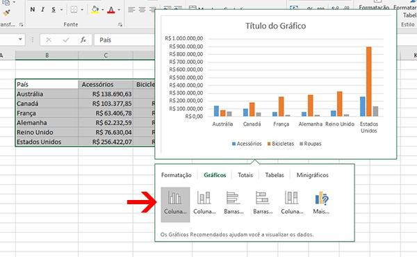 Como criar um gráfico básico no Microsoft Excel 2016 6 excel gráfico