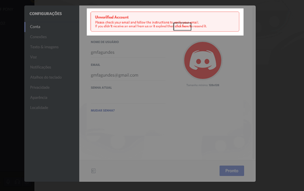 Personalize sua conta no serviço Discord 7 artigo 0aace894830b898aaec536c0fef0a8cc 5reenviaremailverificao Ca1O04W