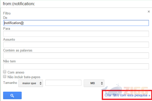 Como criar filtros no Gmail 4 Criar filtro