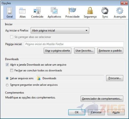 configurando firefox
