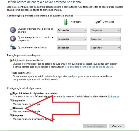 Como ativar o modo Hibernar no Windows 10 6