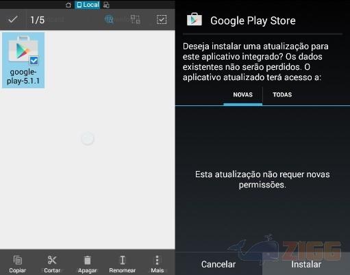 como atualizar google play