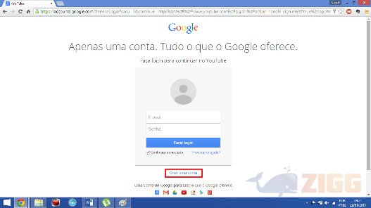 Como usar playlists no YouTube 3 Criar uma conta no Google
