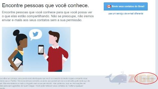 encontre seus amigos no Twitter