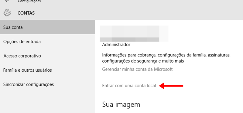 Como alterar o Windows 10 para uma conta local 4