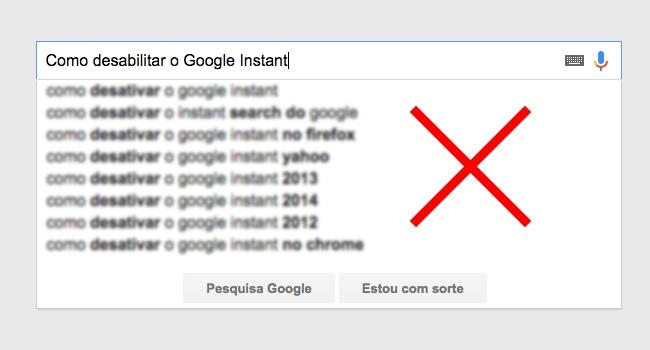 Como desabilitar a ferramenta de busca Google Instant