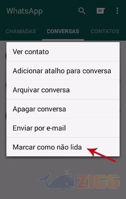marcar conversa não lida whatsapp
