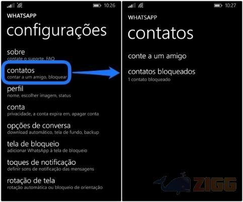 Como bloquear contatos no Whatsapp para Windows Phone e silenciar grupos 3 Como bloquear contatos no Whatsapp no Windows Phone