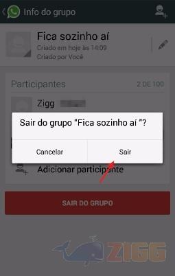 como sair de grupo do whatsapp
