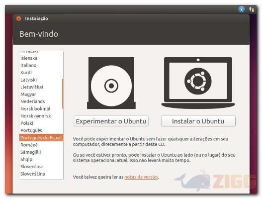 Como Instalar o Ubuntu em dual boot com Windows 8 no modo UEFI 8 Tela inicial Ubuntu