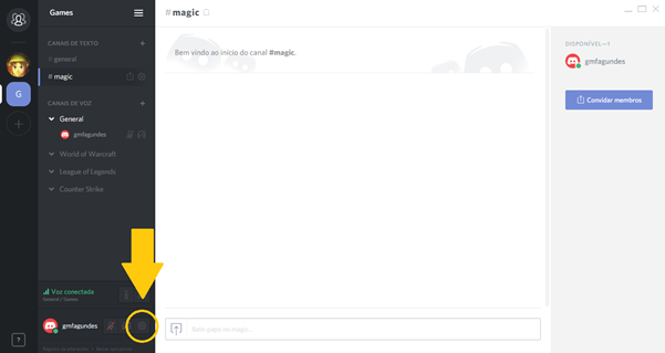 Personalize sua conta no serviço Discord 3