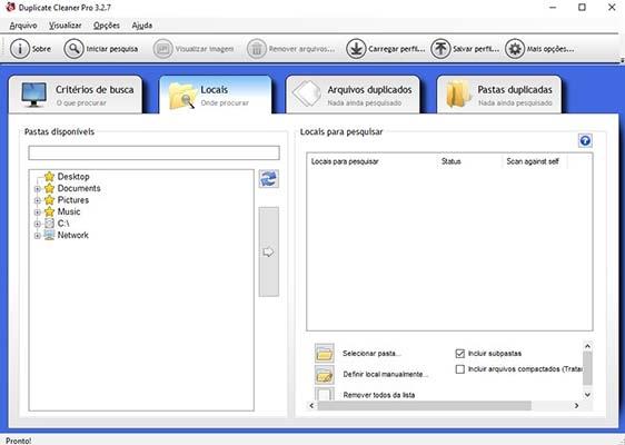 Local de busca - Duplicate Cleaner
