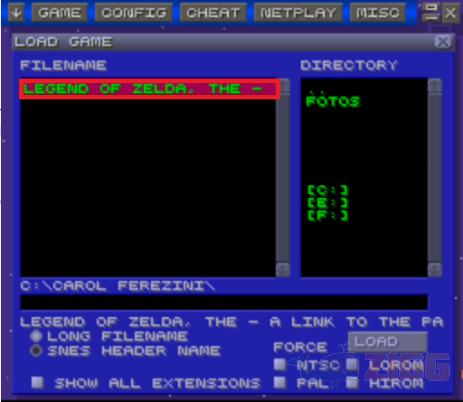 Como configurar o ZSNES, emulador de Super Nintendo 6 Legend Of Zelda
