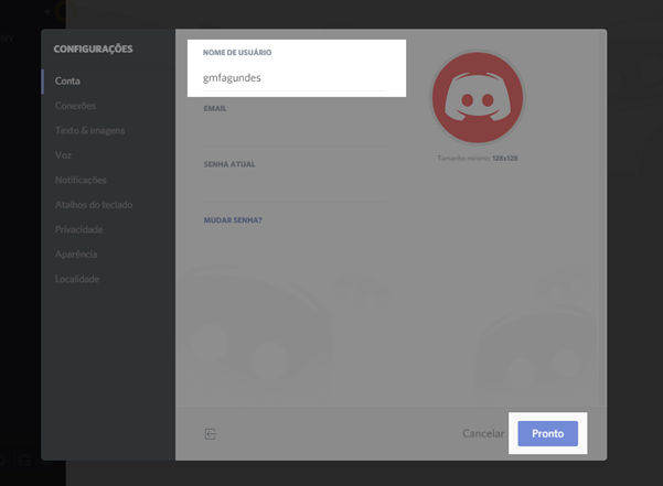 Personalize sua conta no serviço Discord 5 artigo d3a4acaacdd1c42e01829e2ec00f393d 3nomeusurio Y6lKdrq