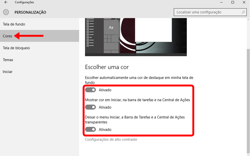 Combine as cores do Windows 10 com seu Wallpaper automaticamente 5 mudar cores do windows 10