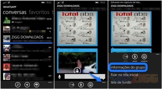 Como bloquear contatos no Whatsapp para Windows Phone e silenciar grupos 6 Como Silenciar Grupos no Whatsapp para Windows Phone