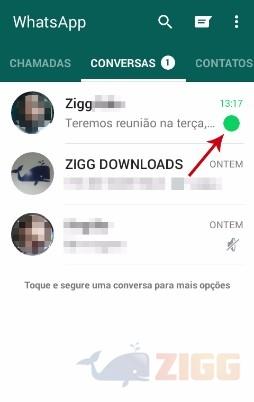 marcar conversa não lida whatsapp