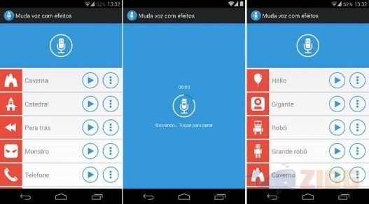 Muda voz com efeitos