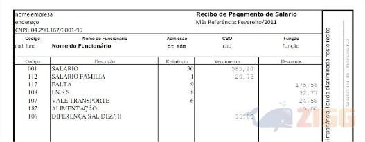 modelo de contra cheque