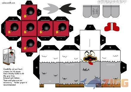 Boom Blox Chicken Papertoy 2 big 1300192283 4405 V7KNn2B 1