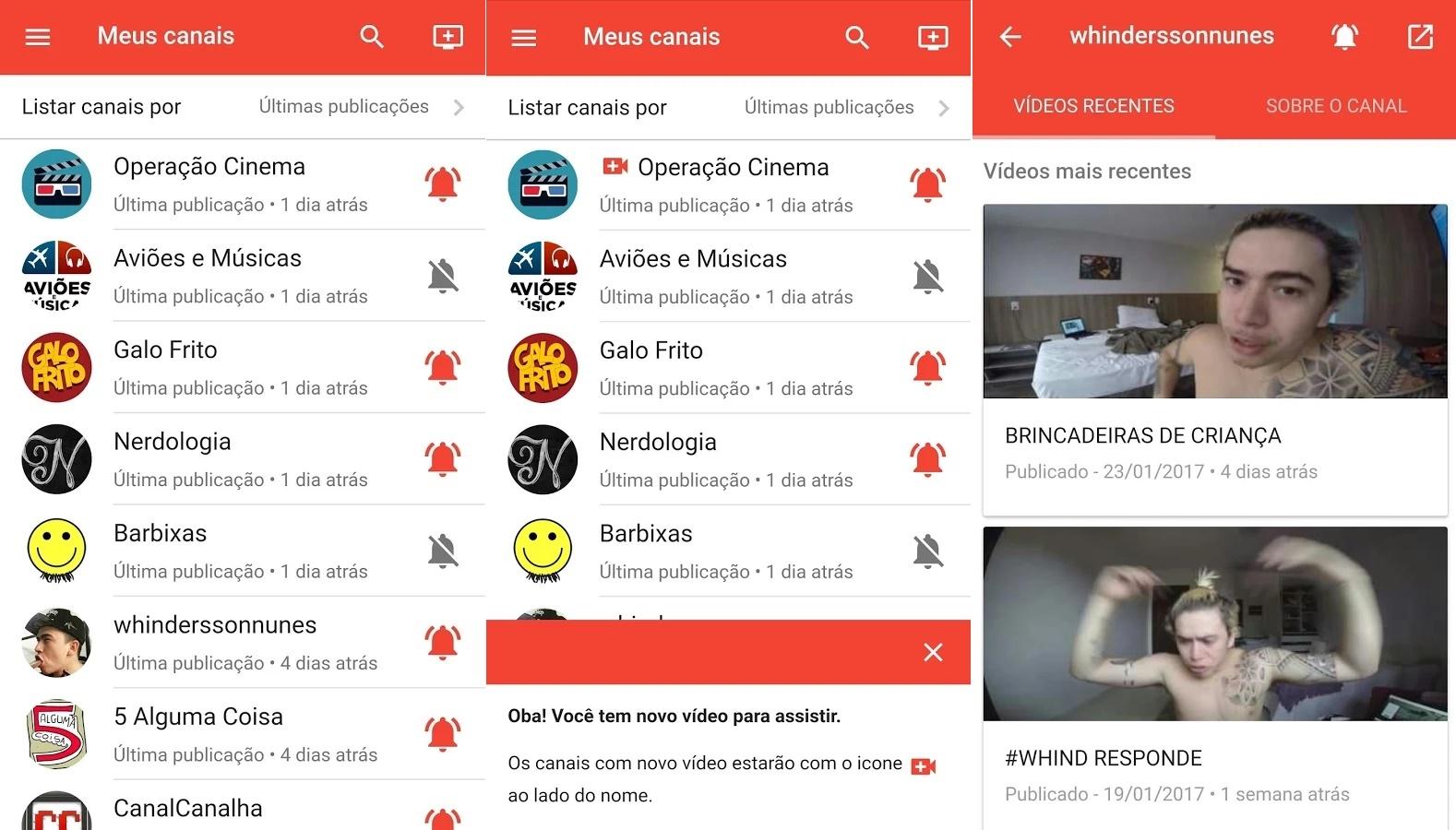 Sininho - Notificações do YT para Android