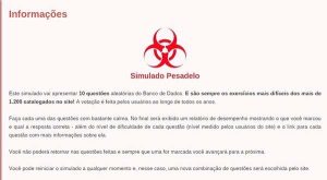 Simulado Pesadelo