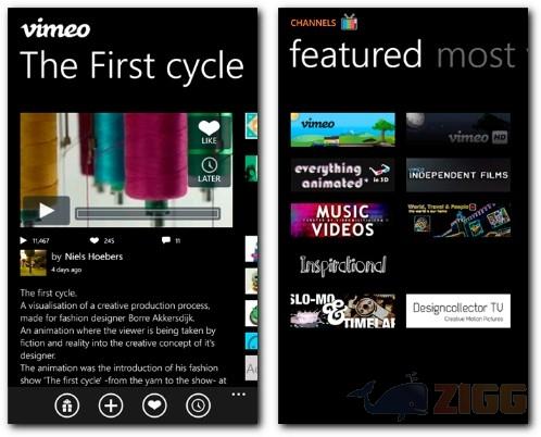 Vimeo para Windows Phone