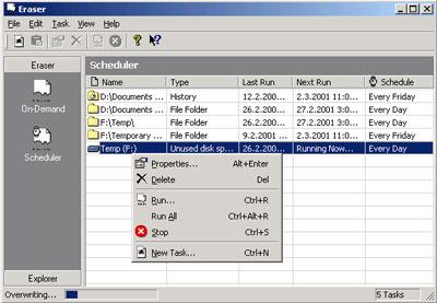 Como apagar definitivamente informações que estão no disco rígido. 1 eraser 400 uBbe7up