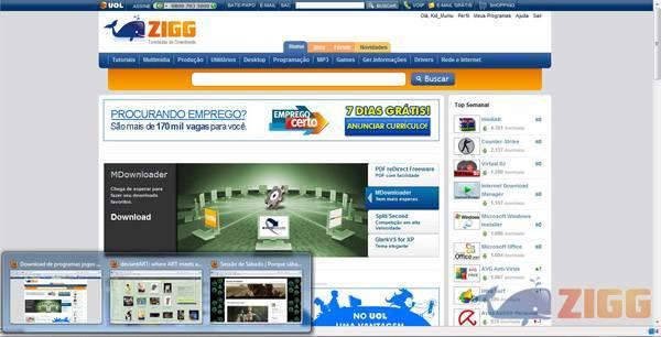 Visualize miniaturas das janelas e abas do Firefox