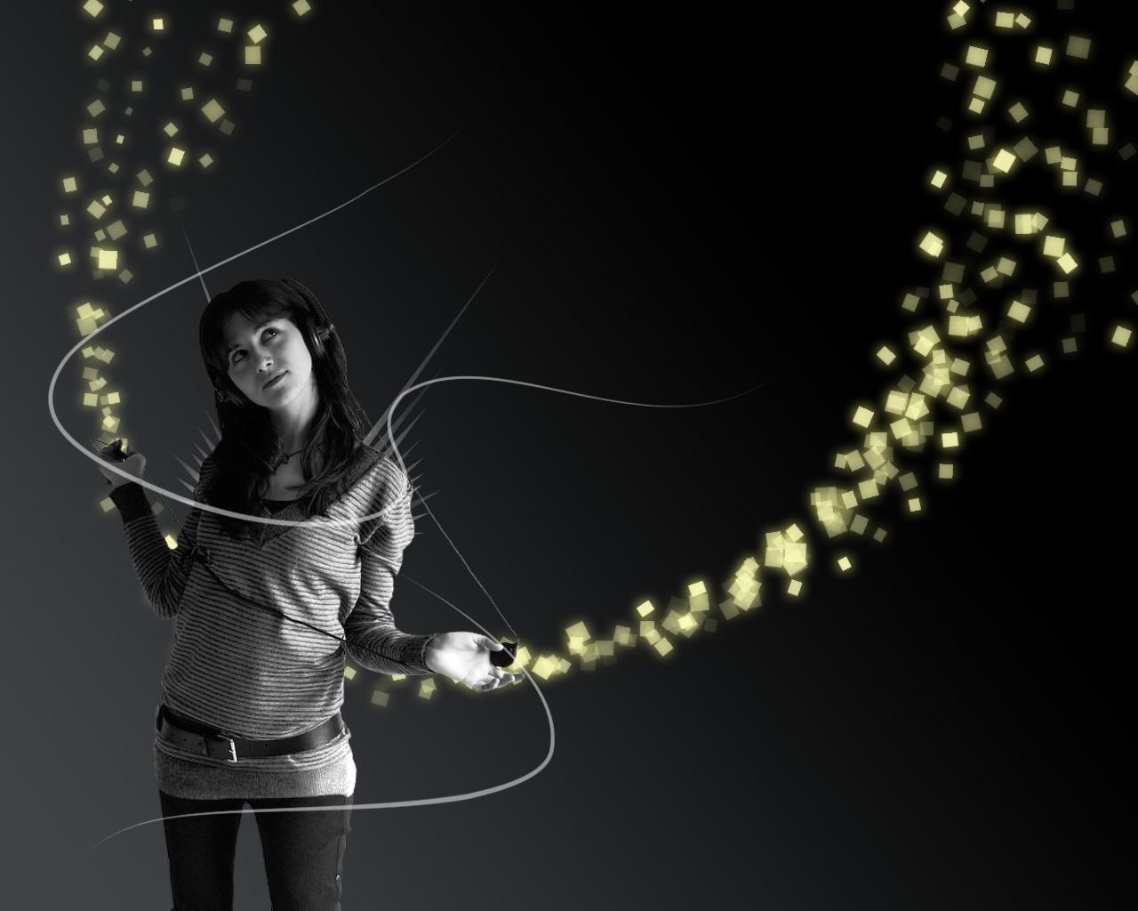 Estilização de foto com layer styles, stroke paths, brushes personalizados e clipping mask. 29 light effects abstract composition mtJ9orW